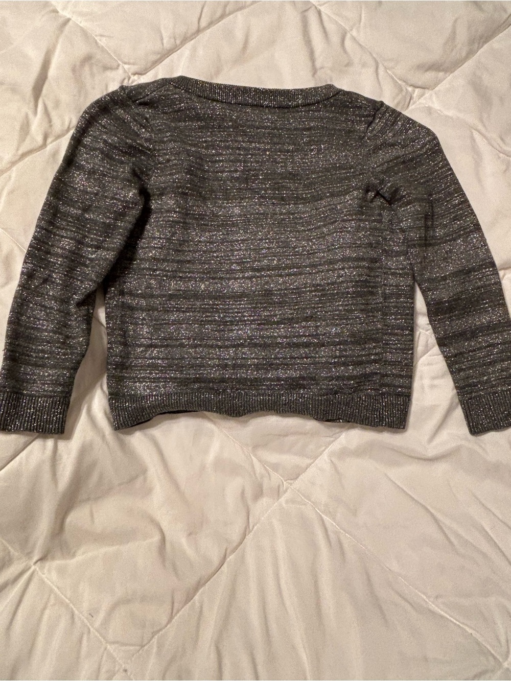 Milly Silver-Thread Gray Button Cardigan - Picture 7 of 14